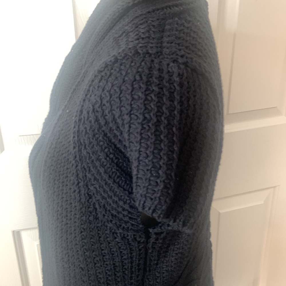 NWT “Pure Handknit” Brand Black Knit Open-Front Shawl Cardigan - Picture 8 of 17